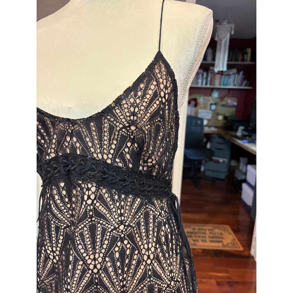 For Love and Lemons Black Lace Mini Dress Size L - Picture 7 of 16